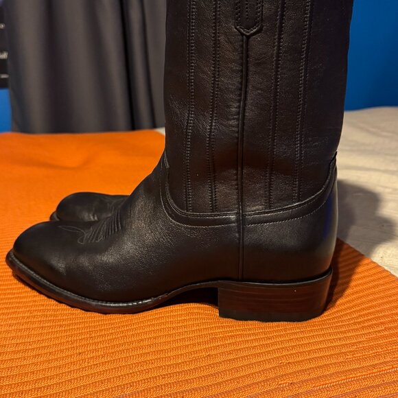 Tecovas Men’s Boots Jackson Size 11EE Jet Black Worn Once - Picture 3 of 9